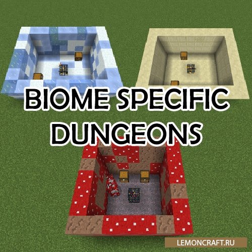 Мод на уникальные данжи Biome Specific Dungeons [1.12.2]